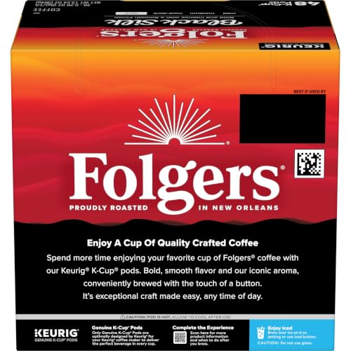 Folgers Black Silk, Dark Roast Coffee, Keurig K-Cup Pods, 48 Count Box - image 8