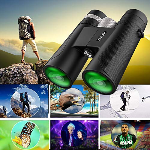Compact Binoculars for Adults - High Power 12x42 Roof Prism Binocular with Low Light Night Vision,Waterproof Fogproof Binoculars for Bird Watching,Travel,Hunting,Wildlife,Concert - Thumbnail 7