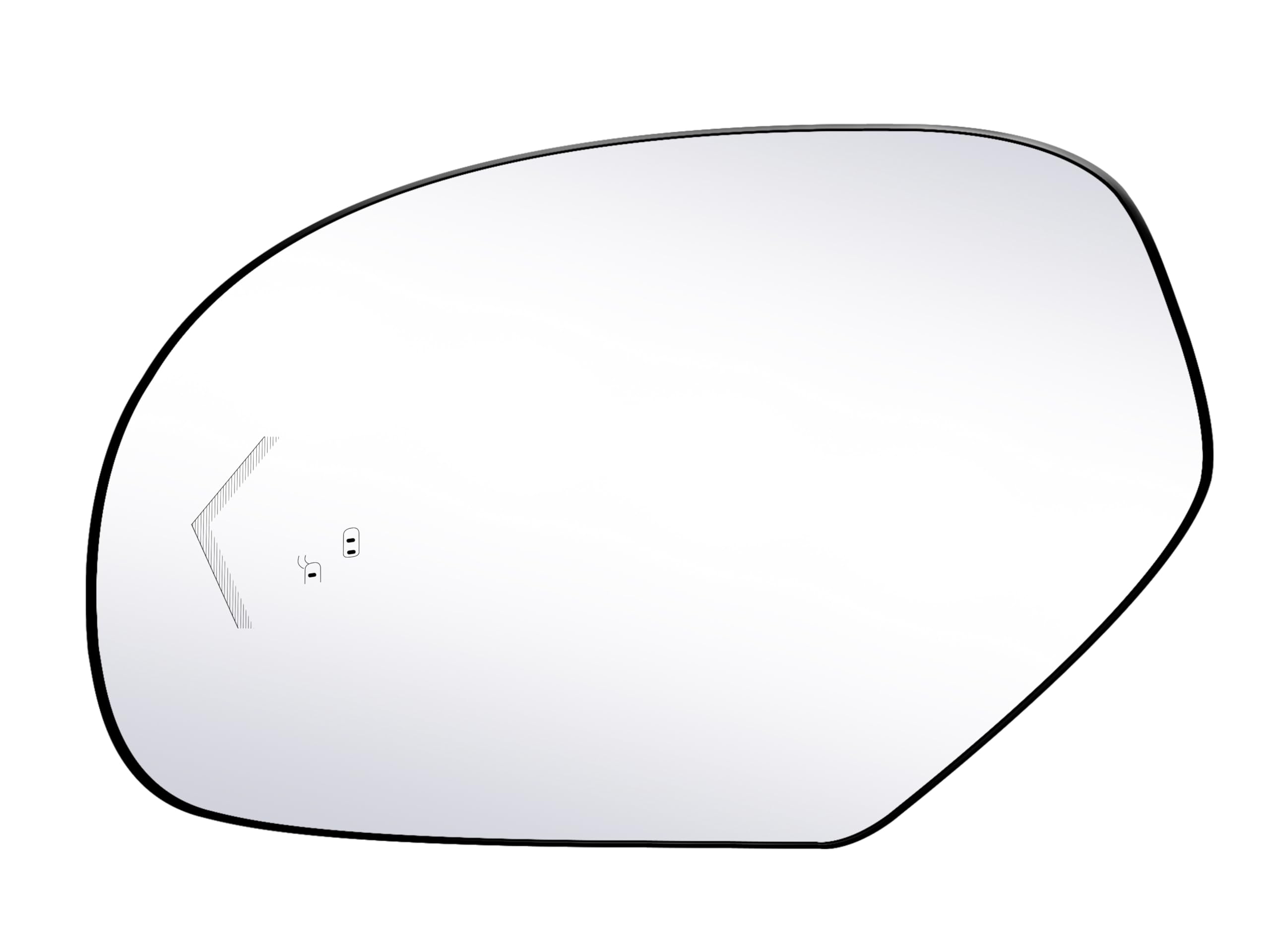 Driver Side Replacement Mirror Glass compatible with 2009-2014 Cadillac Escalade, ESV, CHEVY Suburban, Tahoe, GMC Yukon XL, Heated with Blind Spot Detection, LH