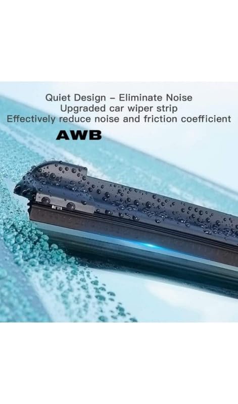 Image of AWB Hybrid Wiper Blades Front + Rear Compatible with Honda BRV (Pack of 3)
