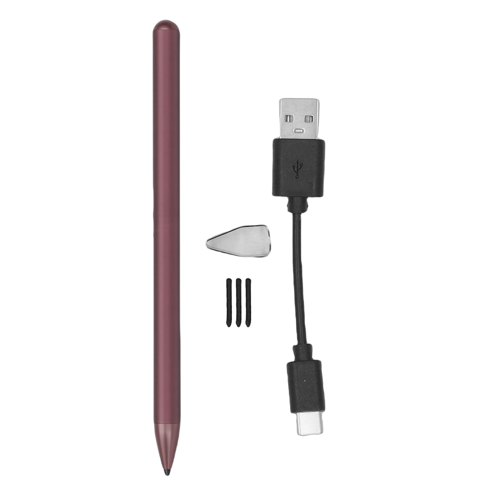 Generic Lápiz Inclinable MPP 2.0 Recargable, Pantalla Táctil para Computadora Portátil con Lápiz Activo Inclinable, Sensibilidad a la Presión 4096, Función de Fijación Magnética, para Computadora