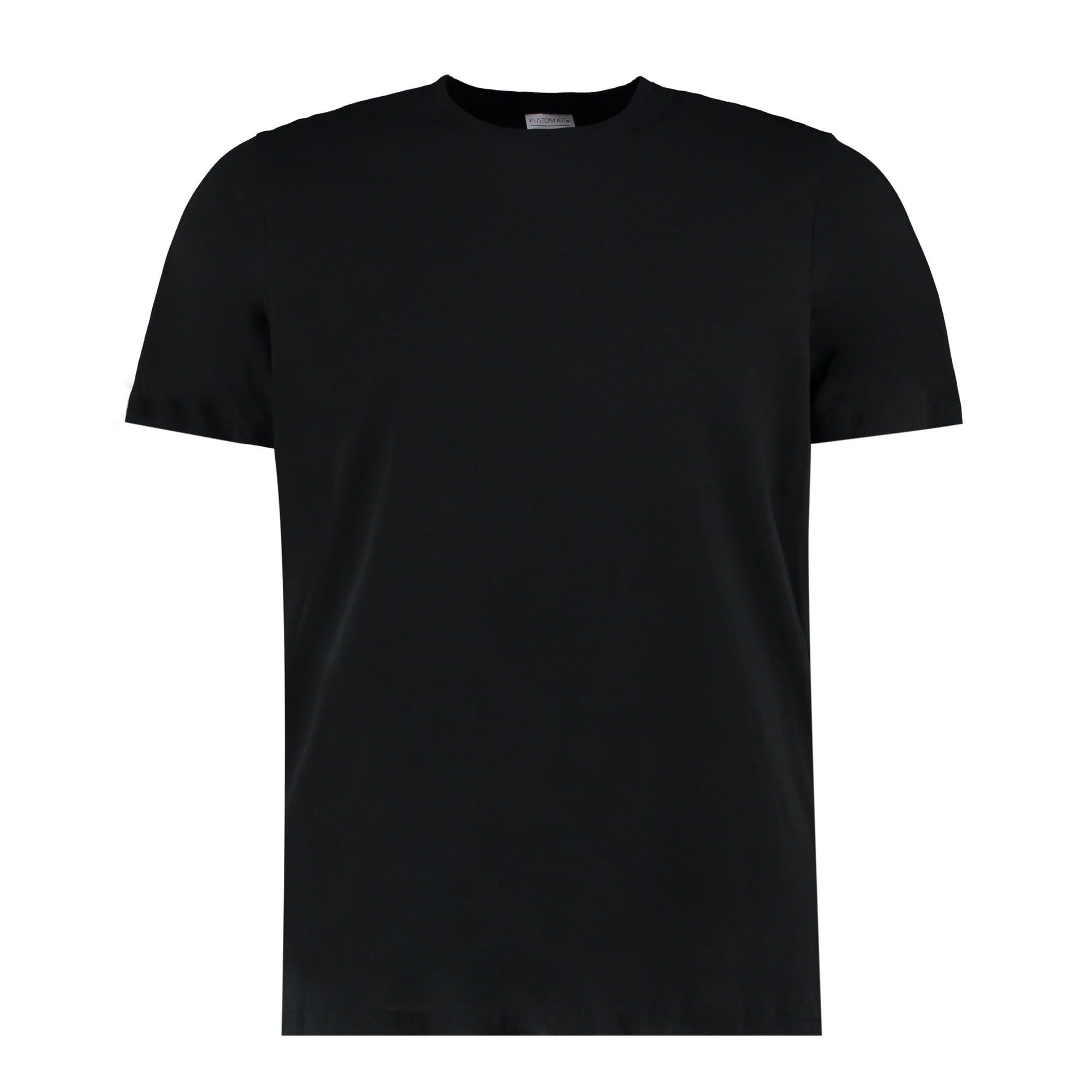 Kustom Kit Mens Short Sleeve T-Shirt, Black, Large. KK507