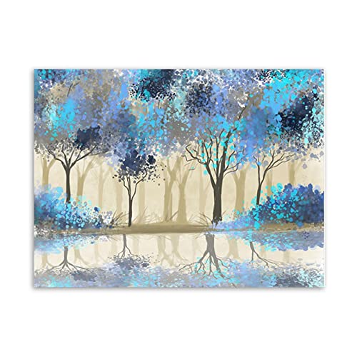 Affiche murale forêt bleue pour insuffler la sérénité dans la maison - 4