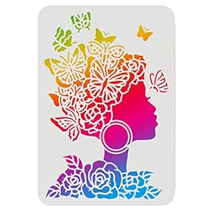 Fingerinspire Frauenschablonen DIY-Kunststoff Schablonen Set