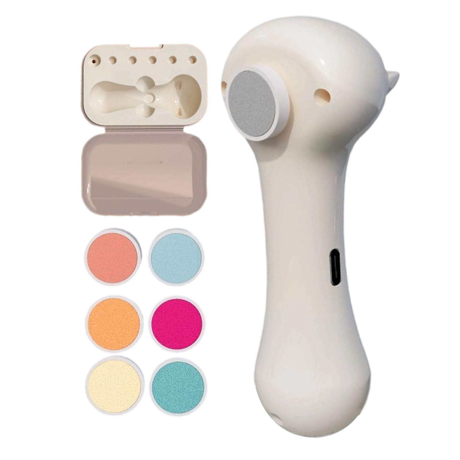 Générique Pet Nail Grinder, 10.8x4.2x3cm ABS, PC Claw Cutter with 6 Replacement Heads and Type-C Charging for Dog, Cat, Parrot, Cockatiel, Conure, Parakeet