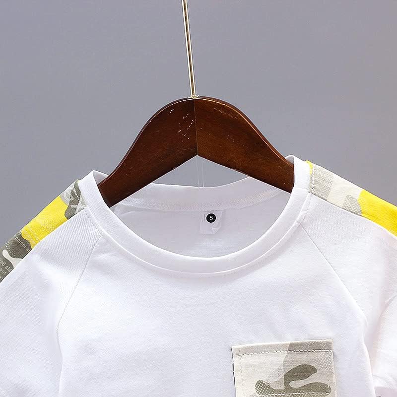 Image of Bold N Elegant Unisex Kid Cotton Solid Playful Happy Face Print Half Sleeve T-Shirt & Denim Shorts Summer Clothing Set