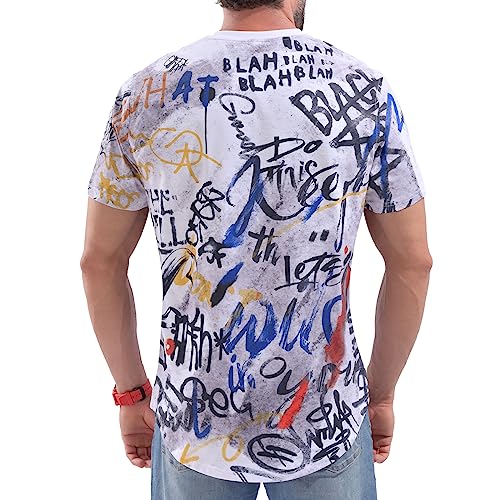 DEOLAX Mens T Shirt Fashion Crew Neck Graphic Men T-Shirts Casual Dry Fit Tee Short Sleeve Workout Hip Hop Shirts for Men3