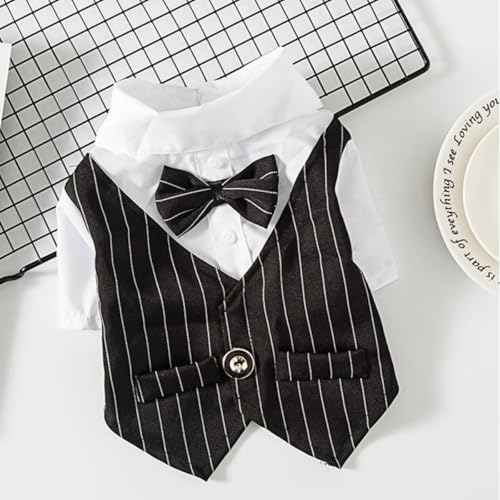 Disfraz de traje para perro pequeño negro talla S miniatura 4