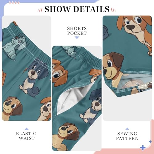 visesunny Boys' Pants Dogs Jogger Pants Elastic Waist Long Bottoms Trousers with Pockets 6