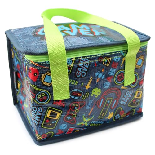 Fashion Stationery Insulated Lunch Bag Kids Lunch Box Folding Reusable Lunchbags for Girls or Boys Lunch Box for School, Beach or Travel Small Cooler...