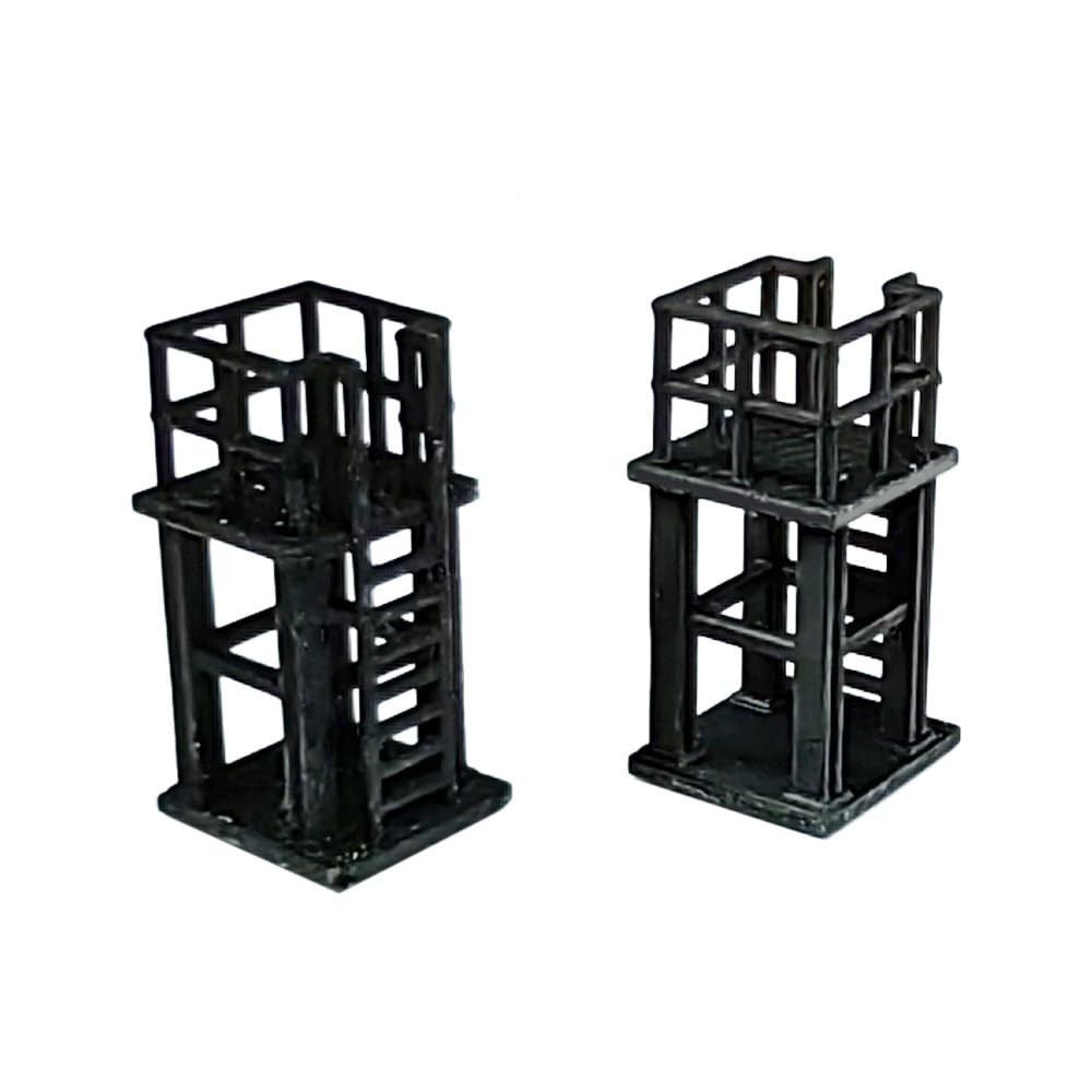 Plateformes industrielles paysage HO 1:87 pour maquette de gare animée