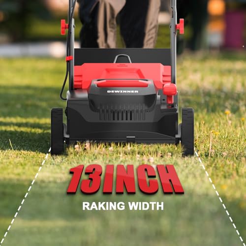 DEWINNER 1500W Lawn Scarifier and Aerator, Electric Scarifiers for Lawns with 2 Interchangeable Rollers, 4 Adjustable Positions, 30L Grass Box, 33CM Working Width, 10M Power Cord 2 DEWINNER 1500W Lawn Scarifier and Aerator, Electric Scarifiers for Lawns with 2 Interchangeable Rollers, 4 Adjustable Positions, 30L Grass Box, 33CM Working Width, 10M Power Cord - Image 2