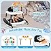 Wolfcode 5-in-1 Music and Lights Baby Walker Foldable with 5 Adjustable Heights, Baby Walker with Wheels and Bouncer Combo Portable, Infant Toddler Walker for Baby Boy Girls 6-18 Months