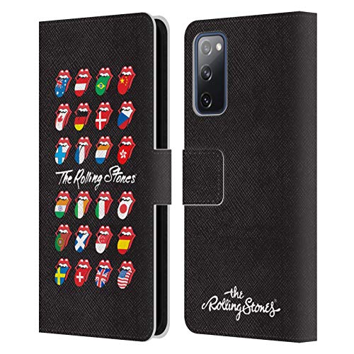 Carcasa Samsung Galaxy S20 FE lameduras Rolling Stones de piel con tarjetero