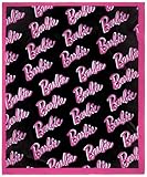 Barbie Dolls Barbie On Repeat Print Super Soft and Cuddly Plush Fleece Throw Blanket 50' x 60' (127cm x152cm)