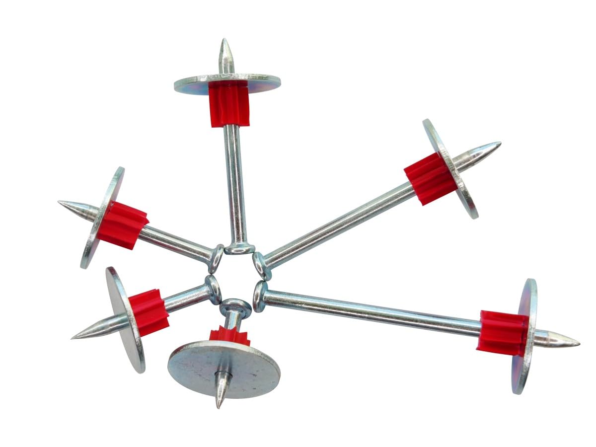Powder Actuated Fasteners - 100 Pins for Concrete & Steel -8