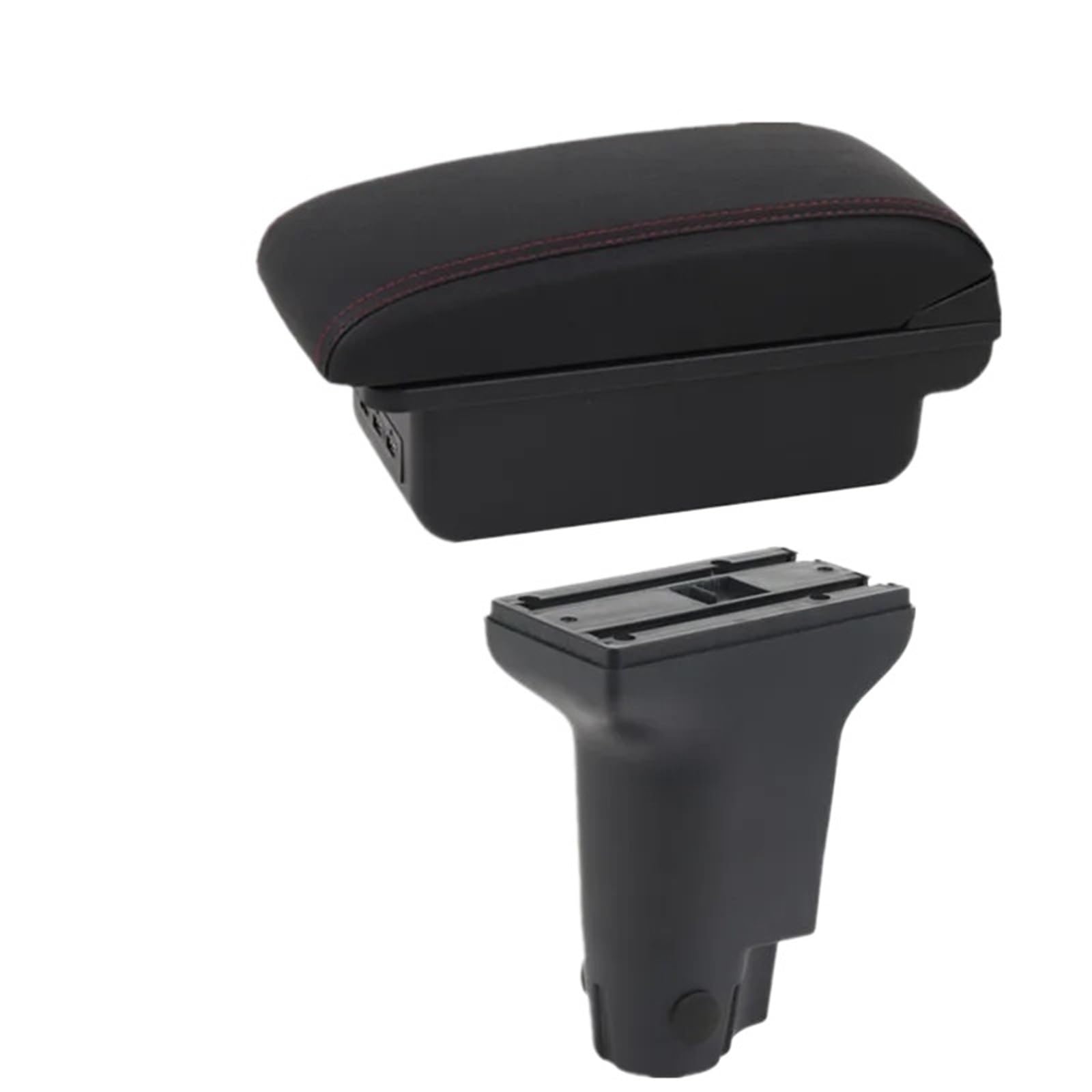 POZMNGTI Armrest Compartment Fit For Fiat CRONOS Car Armrest Box Dedicated Retrofit Heighten Interior Center Storage Box Accessories(B1 red line 3USB)