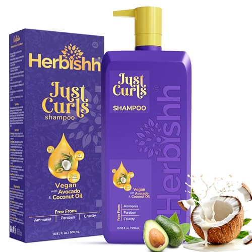 Herbishh Just Curls Shampoo with Coconut Oil, 16.91 fl oz