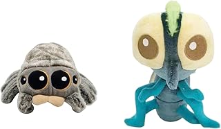 (2-Piece Set) OURDUOJIN Lucas Spider Doll Children's Plush Cute Spider Stupid Crawler Doll, Bzzzzzz Little Fly Doll Animal Soft Spider Fly Plush