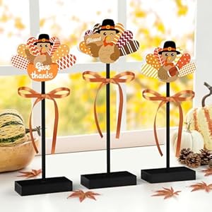 3 Pcs Thanksgiving Tiered Tray Decor Wooden T...