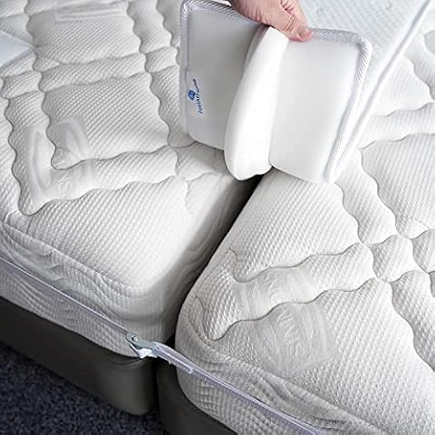 FeelAtHome Twin to King Bed Converter Kit - Bed Bridge - Twin Bed Connector King Maker - Twin & Twin XL Bed Connector to King - Twin Bed Mattress Connector Bridge - King Bed Conversion Kit (8" Class) Cover