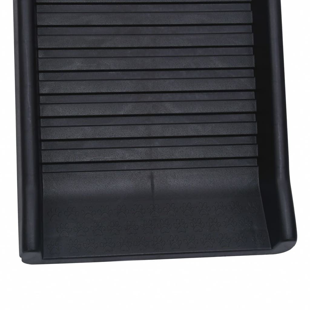 Rampa per cani pieghevole, colore nero, 155,5 x 40 x 15,5 cm, rampa in plastica antiscivolo per auto, divano, letto, protezione delle articolazioni e compatta per cani e gatti