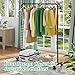 Simple Trending Standard Clothes Clothing Garment Rack with Storage Shelves, Rolling Clothes Organizer on Wheels for Hanging Clothes, Black