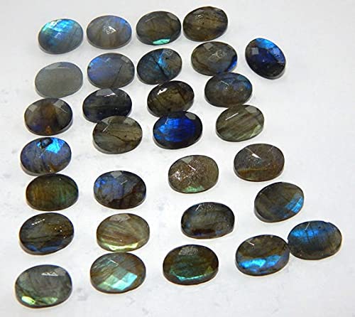 Labradorite cabochon pour bijoux faits main - Éveillez votre créativité avec 30 pierres 10x14mm