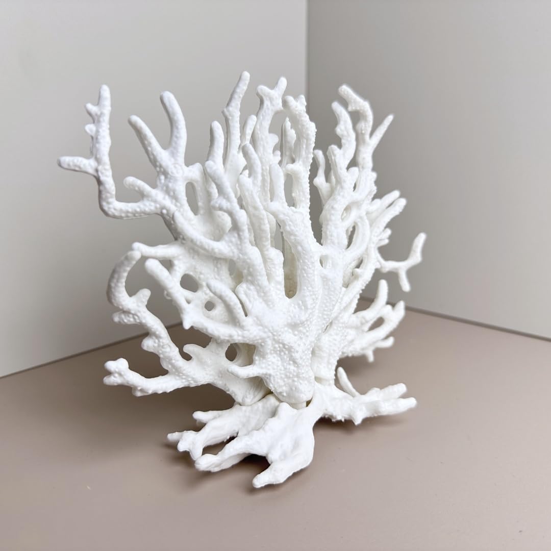 corallo decorativo decorazioni acquario - piante acquario e corallo in resina per acquari d'acqua dolce - accessori (bianco)