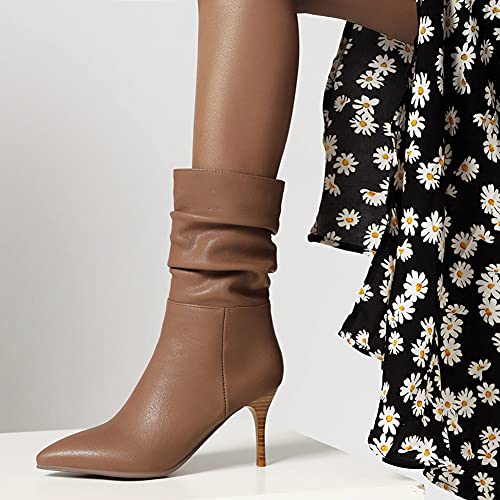 Si Diosa Moda Donna Dress Stivali Tacco Kitten