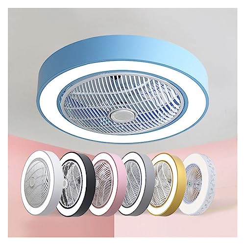 Plafonnier ventilateur LED circulaire pour chambre d'enfant avec télécommande - 5