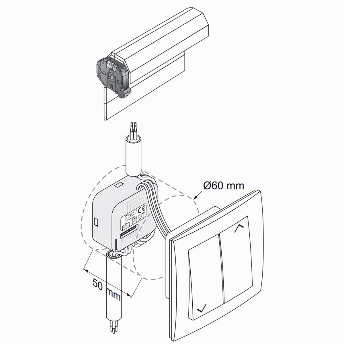 Somfy 2401162 - Unterputz-Empfänger RTS für Rollläden | TaHoma Switch kompatibel