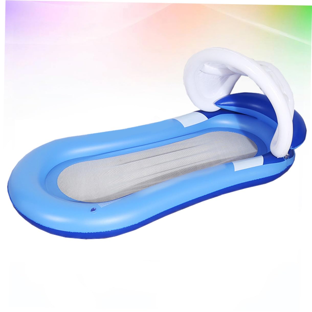 Cama Flotante Inflable con Sombrilla Desmontable, Hamaca de PVC