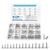 900 PcsVis Autotaraudeuses pour Tôle, Mini Vis à Tête Ronde Cruciformes, Petites Vis à BoisVis pour Lunettes, montres, ordinateurs portables, PC, SSD, M1 M1.2 M1.4 M1.5 M1.7 (argent)