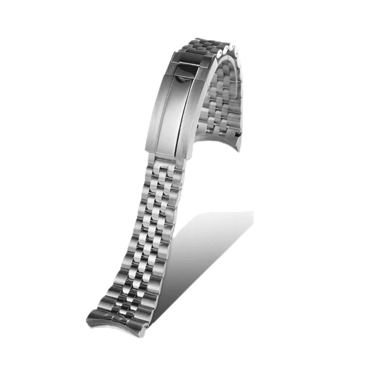 Cinturino in acciaio di precisione compatibile con TUDOR Biwan Series M7941A1A0RU/M79733N in a cinque perle bocca curva da uomo, 21 mm 22