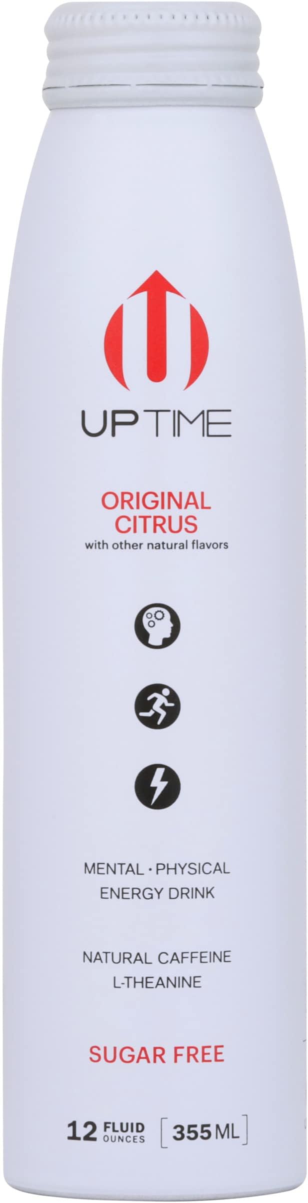 Original Citrus Energy Drink, with Other Natural Flavors, Natural Caffeine, Sugar Free, Vegan, Gluten Free & Non-GMO, 12 Fluid Ounce (Pack of 12)