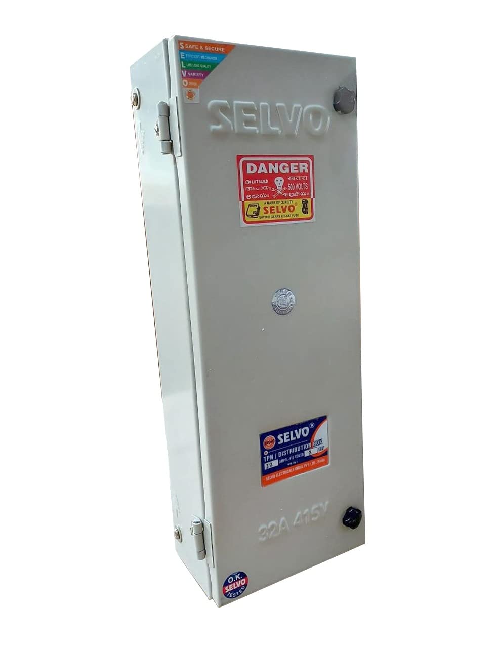 SELVO 32A 415 Volts Two Way Three Phase Neutral (TPN) Fuse Distribution Board