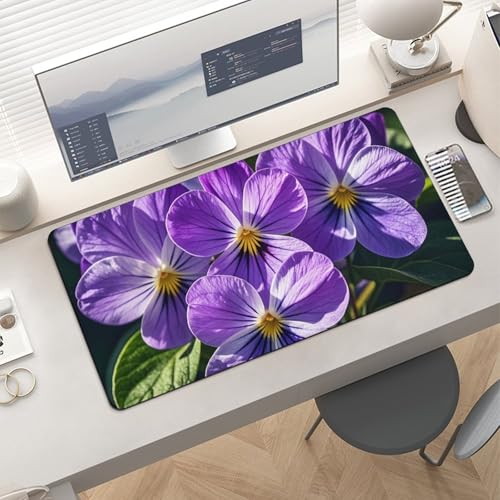 Violets in Bloom Desk Pad Protector Large Waterproof miniatura 6