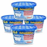 Pack of 4 Disposable Dehumidifier Moisture Absorbers – Interior Damp & Condensation Remover, Anti-Mould Humidity Traps for Home, Bathroom, Kitchen, Bedroom, Wardrobe & Windows