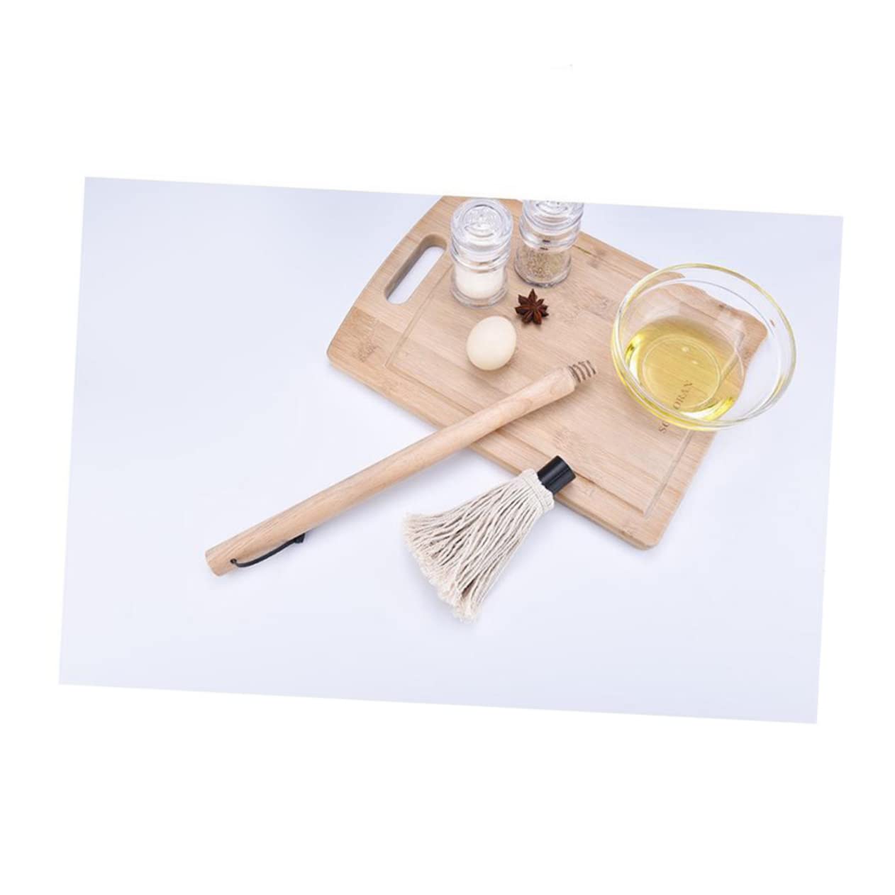 Toddmomy Lot de 2 Pinceaux à Sauce en Coton de 48 Cm pour Barbecue Brosse à Viande Brosse à Huile avec Trou de Suspension Manche