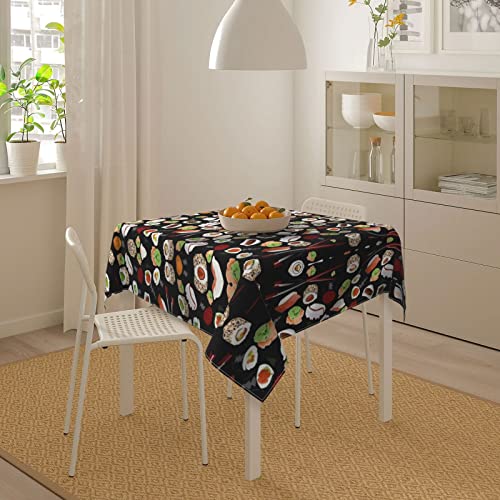 Nappe carrée noire anti-tache imperméable pour protéger votre table - 4