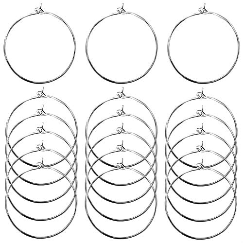 100pcs 29 * 25mm Pendientes de Aros Accesorios Metal Anillos de Copa...