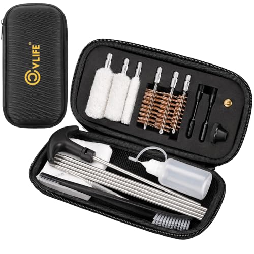 CVLIFE Shotgun Cleaning Kit for 12 Gauge, 20 Gauge, 410 Gauge– Gun Cleaning Kit with Bronze Bore Brushes, Cotton Mops, Cleaning Patches, Picks and Portable Case