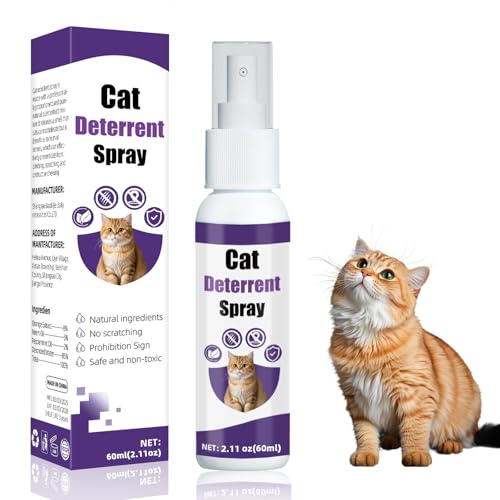 Yaru Anti Scratch Cat Spray, Natural Cat Deterrent Spray Indoor & Outdoor, Plants & Home Surfaces, Helps Reduce Scratching, Family Pet Safe Formula, 2.11 fl oz