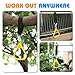 LadyRosian Trapeze Bar Swing Monkey Bars Hanging Ninja Rings Warrior Slackline Obstacle Course Kits for Kid Playground Equipment Accessories (Yellow)