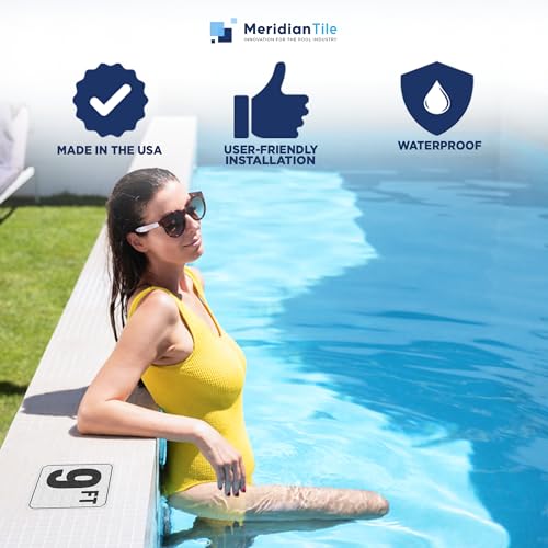 Marcadores adhesivos para piscina 6x6 pulgadas vinilo miniatura 7