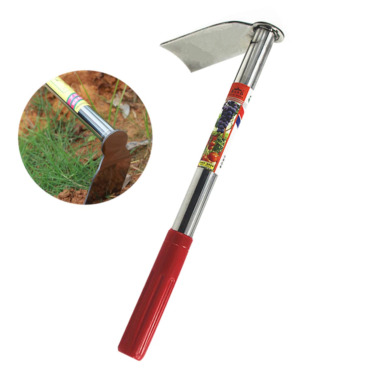BESPORTBLE 3 Piezas Azada De Jardín a Mano Cultivador Cuchilla Herramientas Manuales De Jardinería Horca Pala Manejar Caña del Timón Azada De Mano Herramienta De Jardín Rastrillo Azadas Rojo