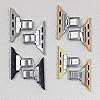 Stainless Steel Connector for Use with Apple Watch – Compatible with Italian Charm Bracelet to Create Custom Watch Band, Fits 38–49mm, Gold/Silver/Black/Rose Gold (Silver-1 Pair, 38/40/41/42mm) #1