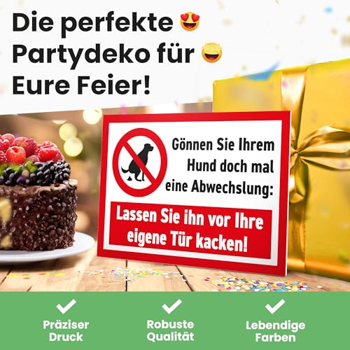 DankeDir! Gönnen Sie ihrem Hund eine Pause Kein Hundeklo Hundetoilette - Schild Hunde kacken verboten - Verbotsschild Hundeverbotsschild Verbot Hundeklo Hundekot Hundehaufen Hundekacke