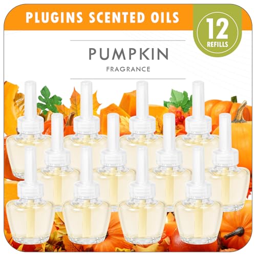 Scent-Hi Recambio de Aceite aromático, 12 Piezas *19ml, Calabaza Perfume, Recargas para Difusor Eléctrico Compatible con Air-Wick/Glade